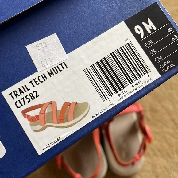 ROCKPORT Trail Tech Washable Sandals Size 9 Color Orange Like New!! - Picture 10 of 14